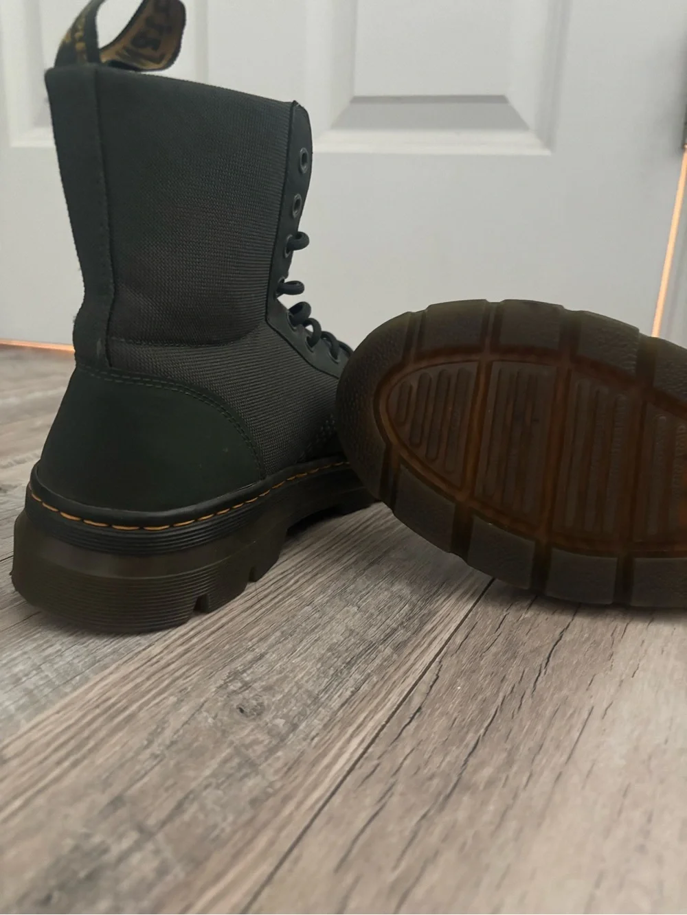 Dr. Martens Men's Dark Olive Green Combat Boots